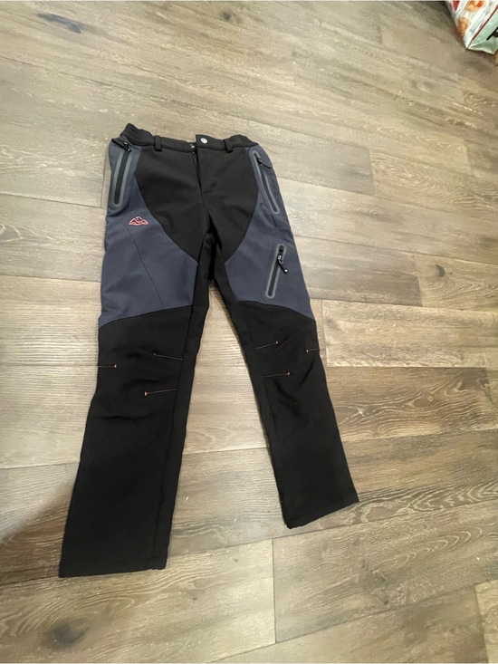Outdoor Sports Denim - Women’s fleece lined waterproof Black & Gray Softshell snow Pants -